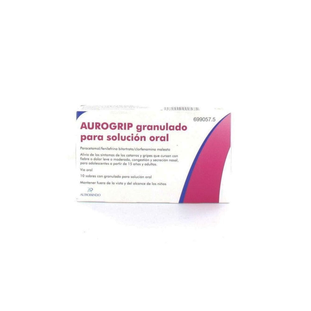 AUROGRIP 10 SOBRES GRANULADO SOLUCION ORAL