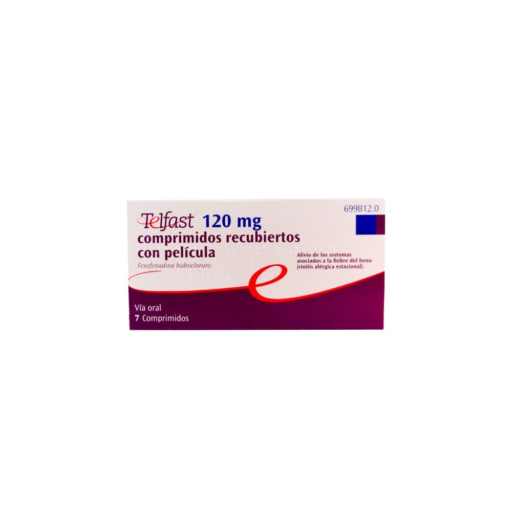 TELFAST 120 MG 7 COMPRIMIDOS RECUBIERTOS