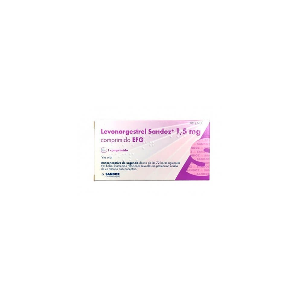LEVONORGESTREL SANDOZ EFG 1.5 MG 1 COMPRIMIDO