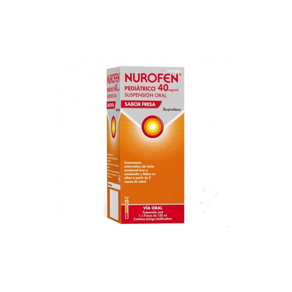 NUROFEN PEDIATRICO 40 MG/ML SUSPENSION ORAL SABOR FRESA - (150ML)