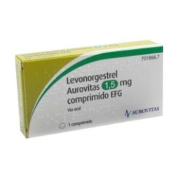 LEVONORGESTREL AUROVITAS 1,5MG, 1 COMPRIMIDO EFG