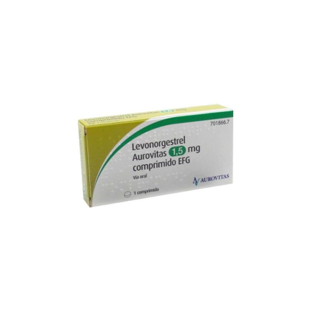 LEVONORGESTREL AUROVITAS 1,5MG, 1 COMPRIMIDO EFG