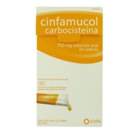 CINFAMUCOL CARBOCISTEINA 750 MG SOLUCIÓN ORAL - (12SOBRES)