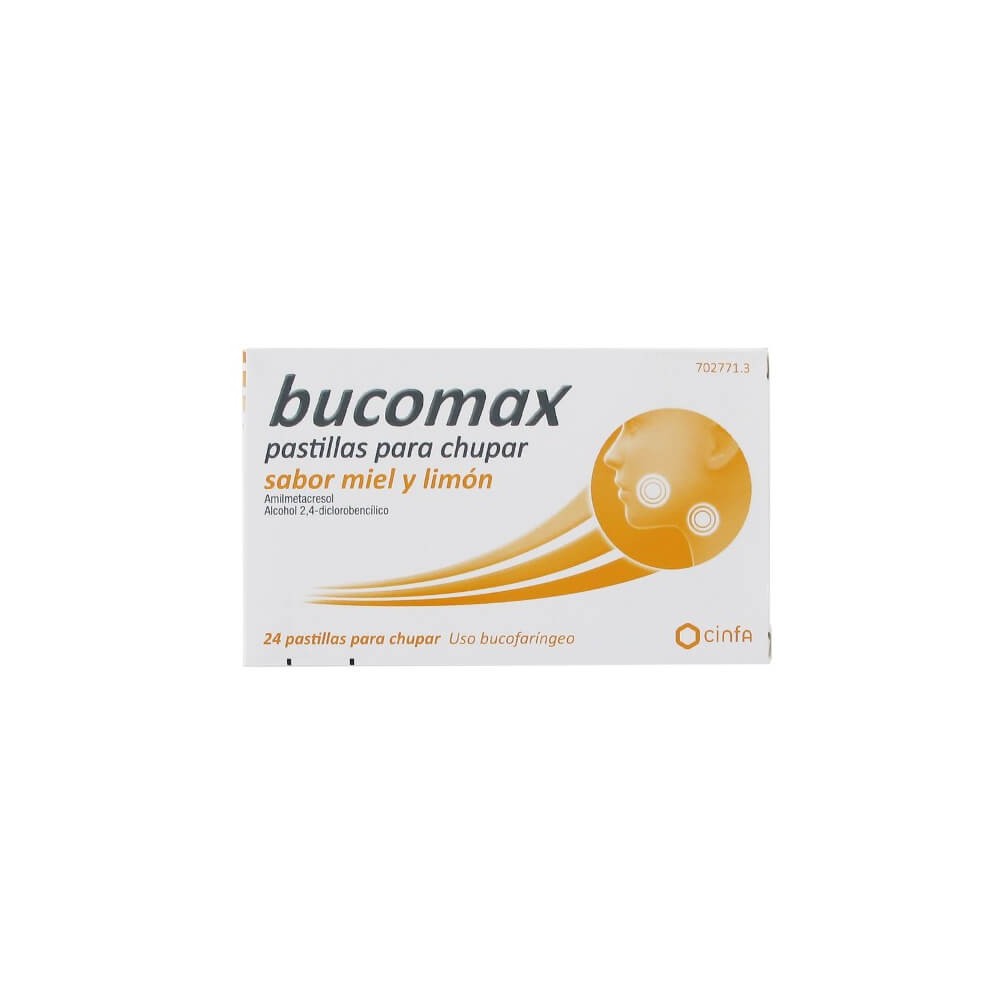 BUCOMAX 24 PASTILLAS PARA CHUPAR MIEL Y LIMON