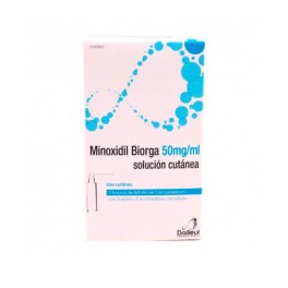 MINOXIDIL BIORGA 50 MG/ML SOLUCION CUTANEA 3 FRASCOS 60 ML