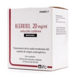 REGAXIDIL 20MG/ML SOLUCIÓN CUTÁNEA, 240ML (4 FRASCOS DE 60ML)