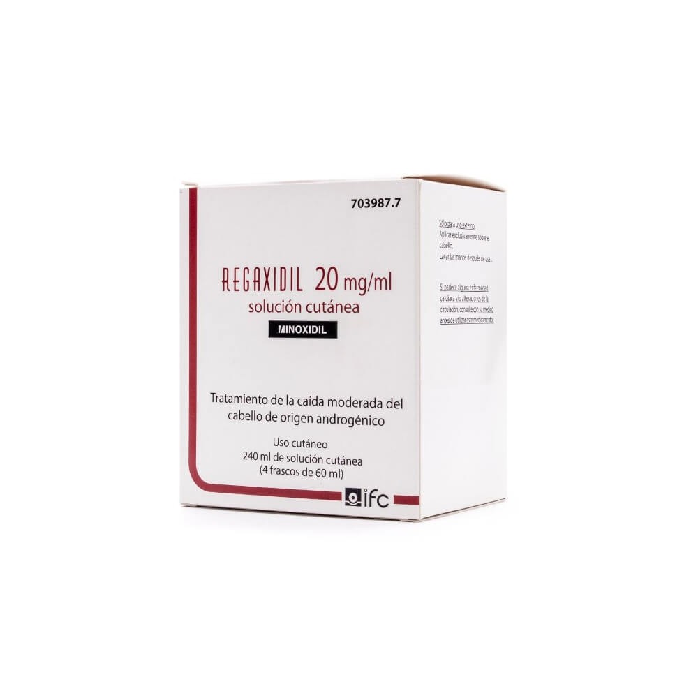 REGAXIDIL 20MG/ML SOLUCIÓN CUTÁNEA, 240ML (4 FRASCOS DE 60ML)
