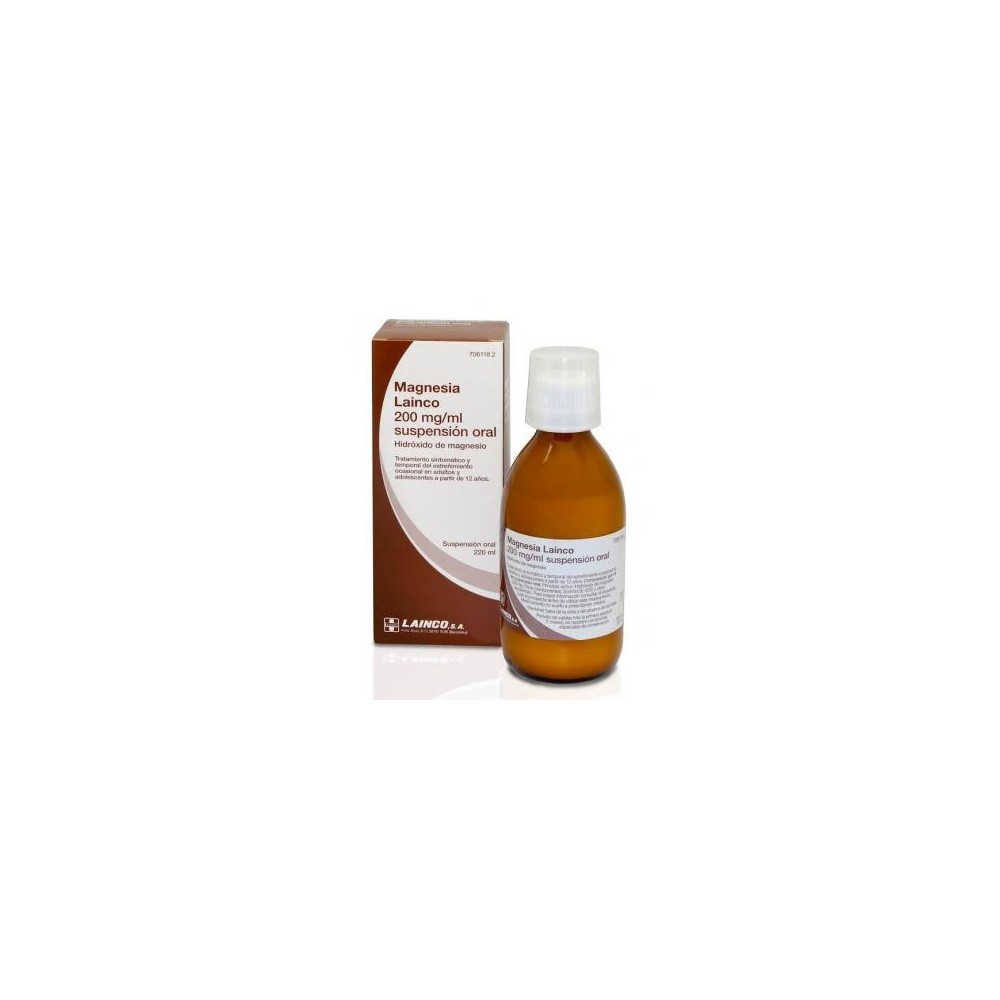 MAGNESIA LAINCO 200 MG/ML SUSPENSION ORAL , 220 ML