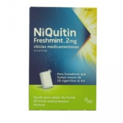 NIQUITIN FRESHMINT 2 MG,  30 CHICLES MEDICAMENTOSOS - (BLISTER AL/PVC/PVDC)