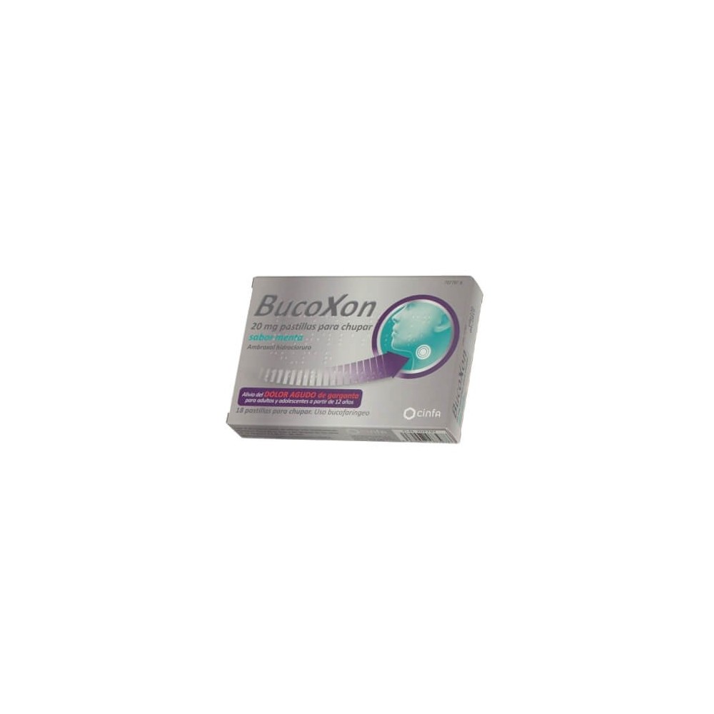 BUCOXON 20 MG, 18 PASTILLAS PARA CHUPAR SABOR MENTA