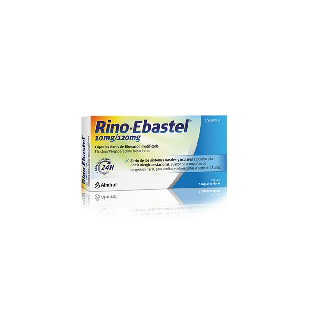 RINO EBASTEL 10/120 MG 7 CAPSULAS