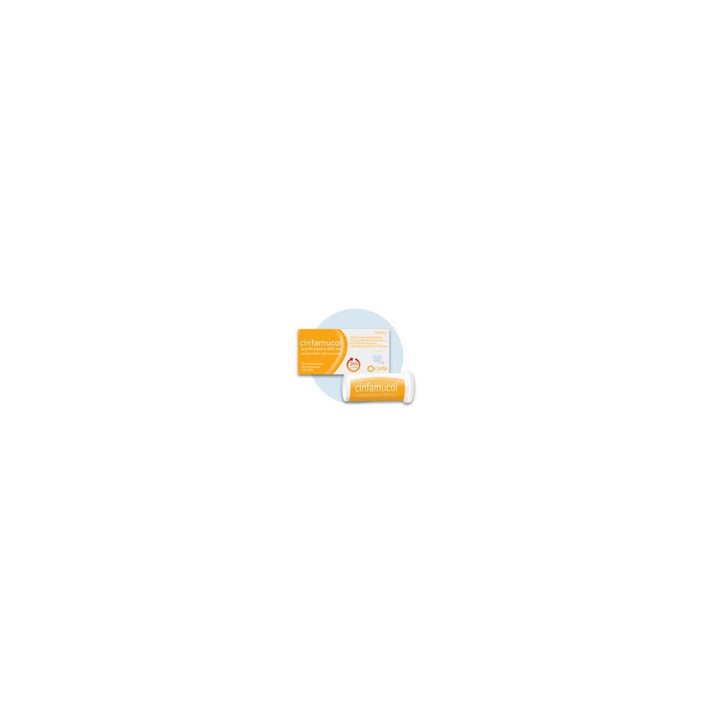 CINFAMUCOL ACETILCISTEINA 600 MG, 10 COMPRIMIDOS EFERVESCENTES