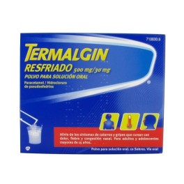 TERMALGIN RESFRIADO 500 MG/30 MG POLVO PARA SOLUCION ORAL, 10 SOBRES