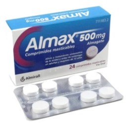 ALMAX 500MG, 24 COMPRIMIDOS MASTICABLES
