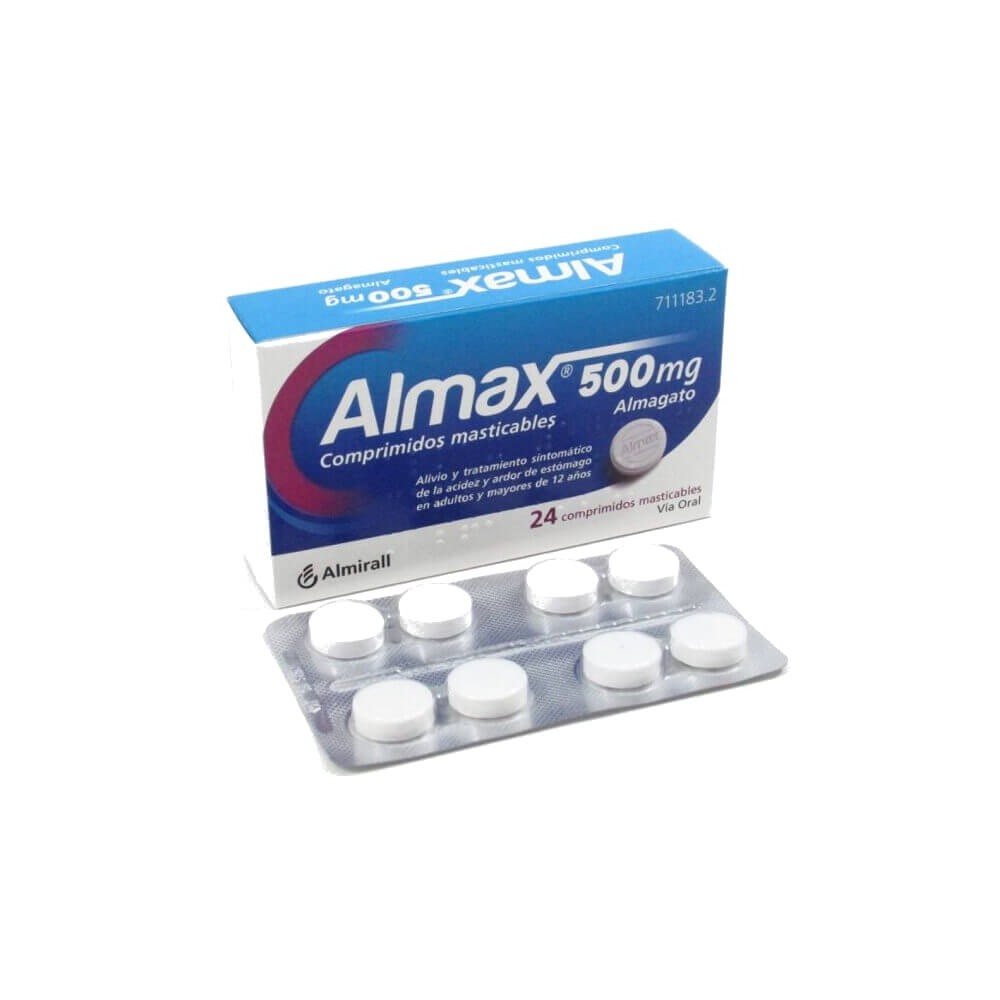 ALMAX 500MG, 24 COMPRIMIDOS MASTICABLES