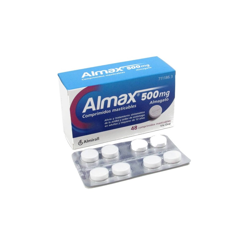 ALMAX 500MG, 48 COMPRIMIDOS MASTICABLES