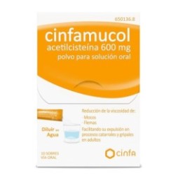 CINFAMUCOL ACETILCISTEINA 600 MG 10 SOBRES