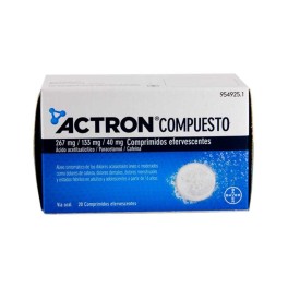 ACTRON COMPUESTO 267 MG/133 MG/40 MG, 20 COMPRIMIDOS EFERVESCENTES