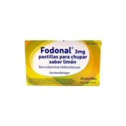 FODONAL 3MG, 24 PASTILLAS PARA CHUPAR SABOR LIMÓN