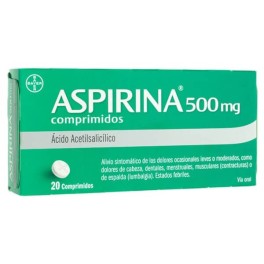 ASPIRINA 500MG, 20 COMPRIMIDOS