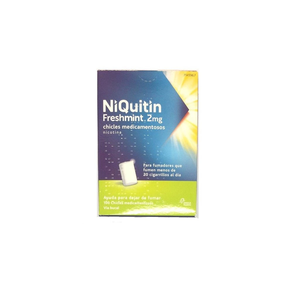 NIQUITIN FRESHMINT 2 MG, 100 CHICLES MEDICAMENTOSOS - (BLISTER AL/PVC/PVDC)