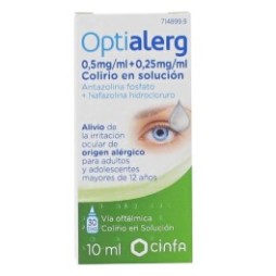 OPTIALERG 5 MG/ML + 0,25 MG/ML FRASCO DE COLIRIO EN SOLUCIÓN - (10ML)