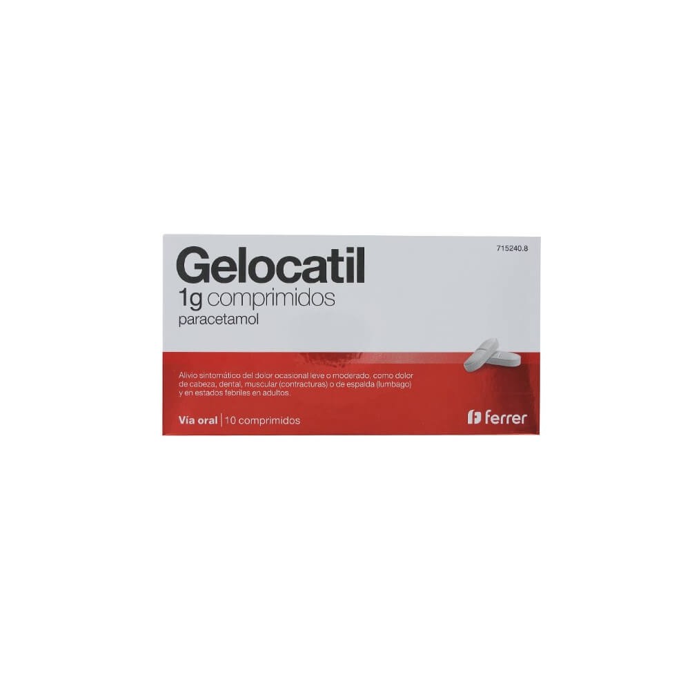 GELOCATIL 1G, 10 COMPRIMIDOS