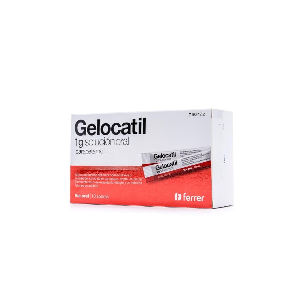 GELOCATIL 1G SOLUCIÓN ORAL - (10 SOBRES)