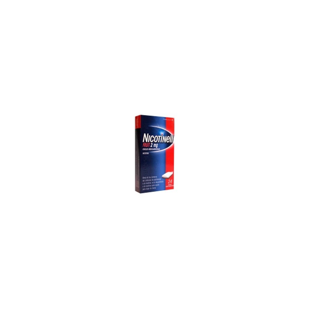 NICOTINELL FRUIT 2 MG 24 CHICLES MEDICAMENTOSOS