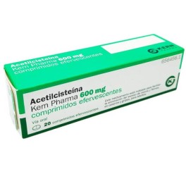 ACETILCISTEINA KERN PHARMA 600MG, 20 COMPRIMIDOS EFERVESCENTES