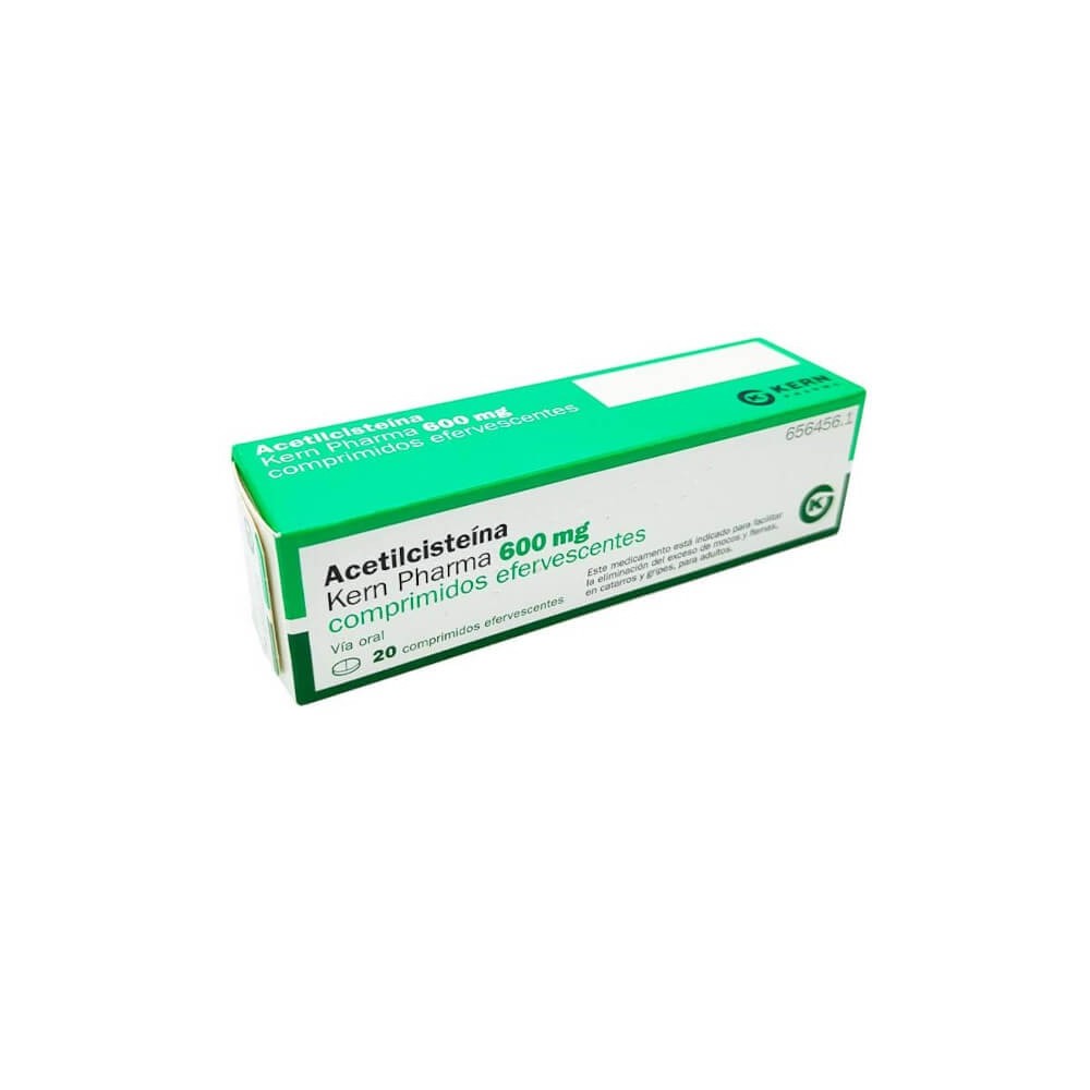 ACETILCISTEINA KERN PHARMA 600MG, 20 COMPRIMIDOS EFERVESCENTES