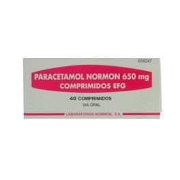 PARACETAMOL NORMON EFG 650 MG 40 COMPRIMIDOS