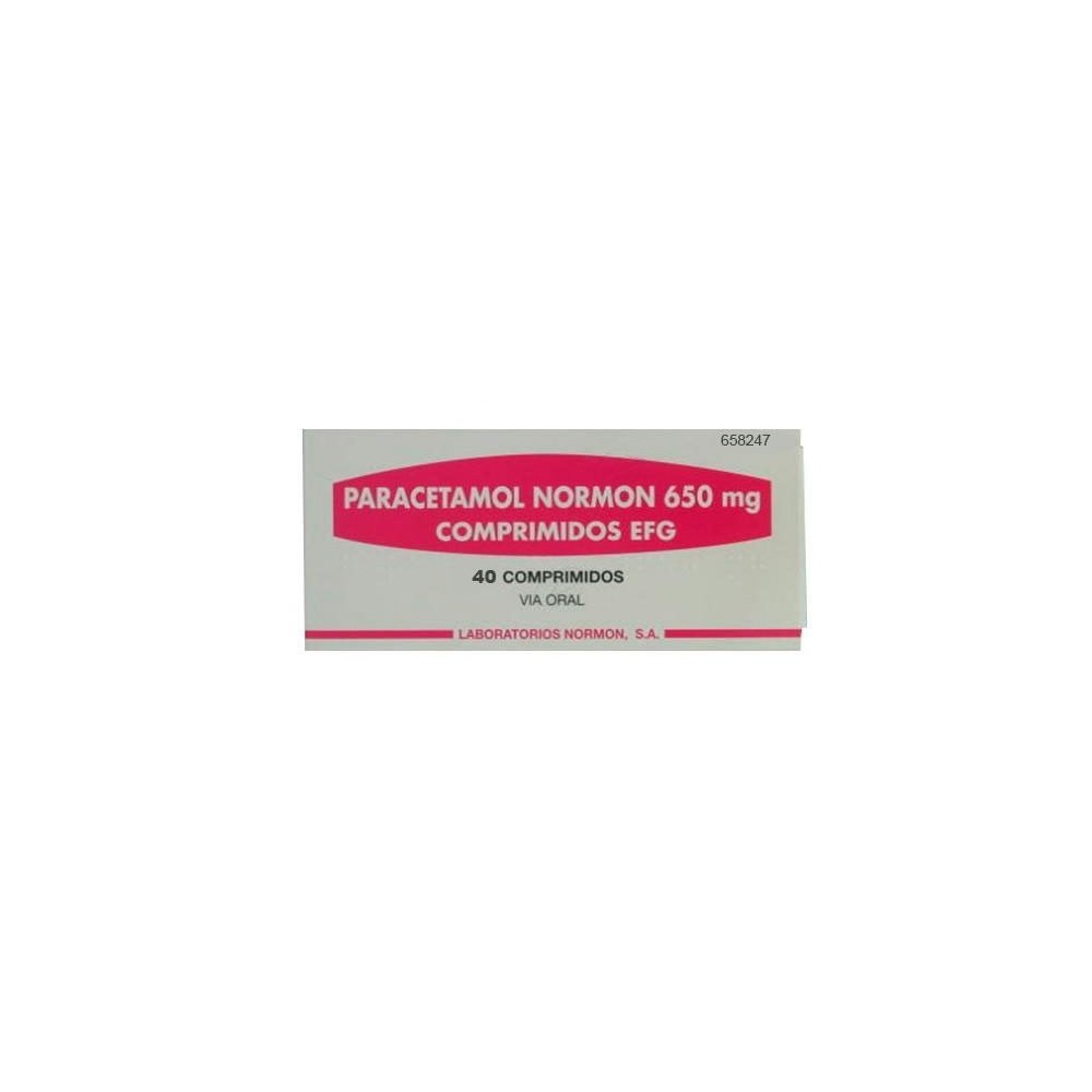 PARACETAMOL NORMON EFG 650 MG 40 COMPRIMIDOS