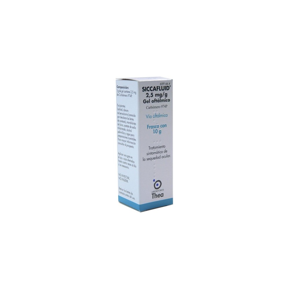 SICCAFLUID 2.5 MG/G GEL OFTALMICO 10 G